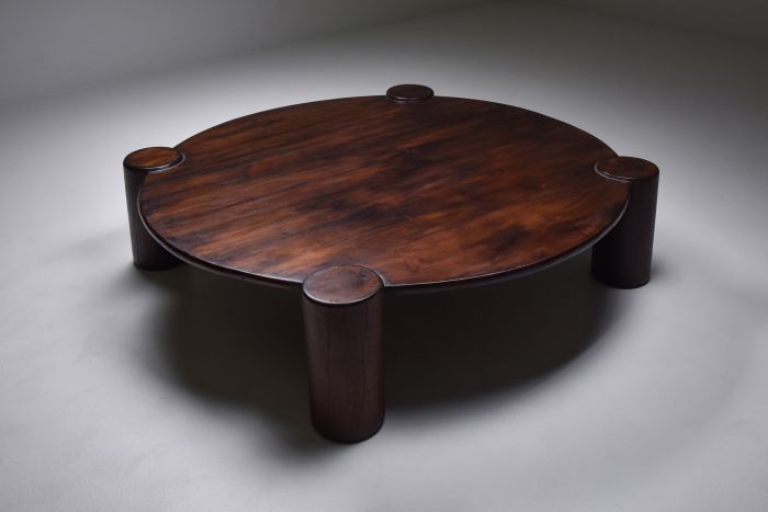 Brazilian modern large round coffee table - 1960s