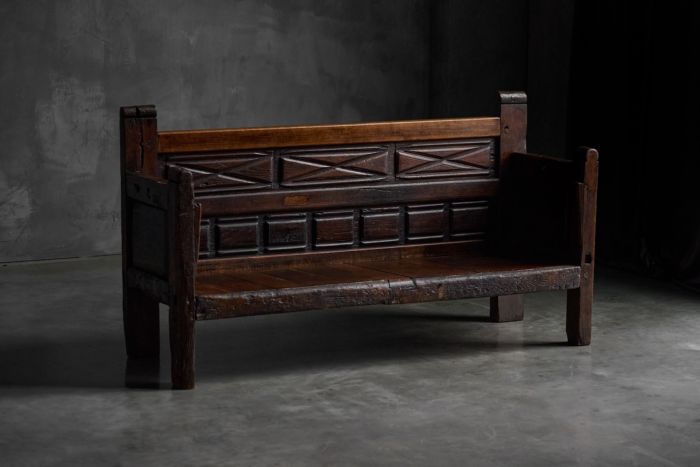 Rustic Art Populaire Bench, France - 19th Century 