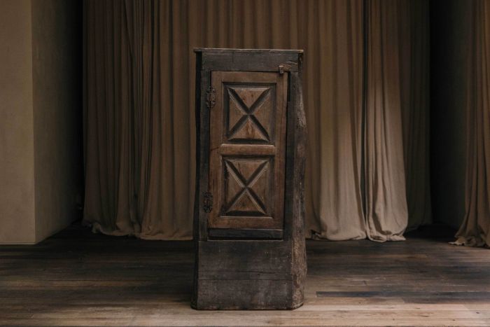 Rustic Art Populaire Monoxylite Cupboard, Ardèche - 19th Century