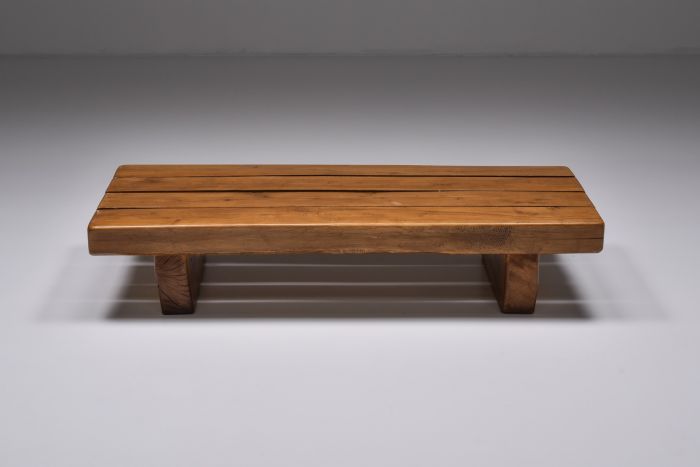 Wabi-Sabi Solid Wood Coffee Table - 1960's
