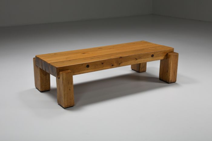 Rustic Wabi-Sabi Wooden Salon Table - 1960's