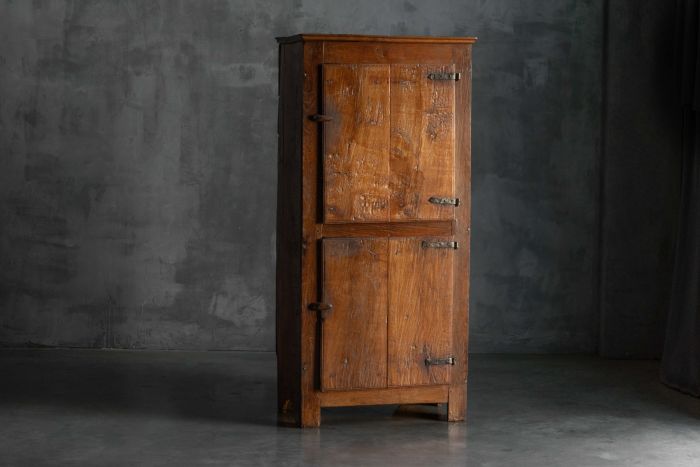 Rustic Walnut Cupboard - 19th Century