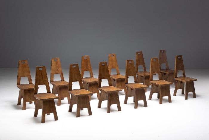 Sculptural Brutalist Wabi Sabi Chairs - 1960s