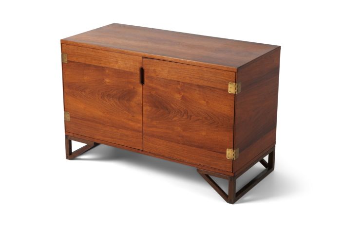 Scandinavian Modern Svend Langkilde Cabinet in Rosewood and Brass - 1950