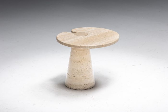 Travertine Side Table by Angelo Mangiarotti - 1970s