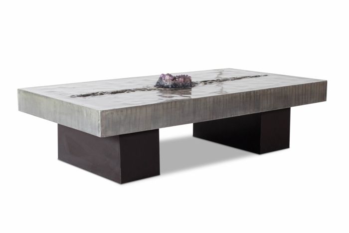 Coffee Table With Amethyst Inlay, Marc D’haenens - 1970s