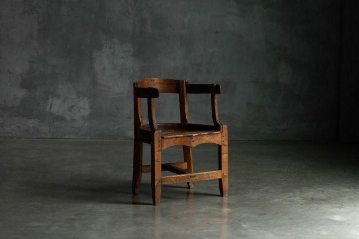 Vernacular Pine Armchair, France - 19th Century