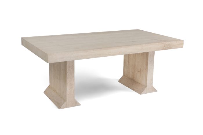 Carlo Scarpa style travertine table or writing desk - 1970's