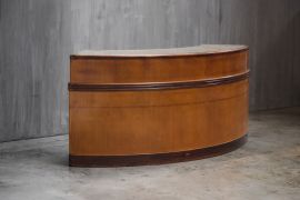 Monumental Art Deco Curved Counter, Italy - Mid-20th Century