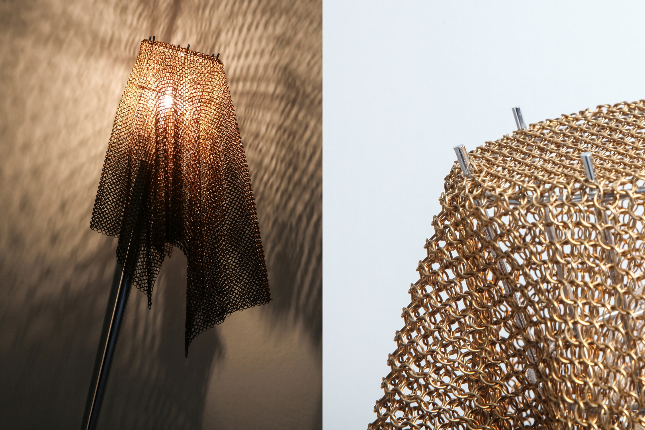 Artemide Chain Mail Table Lamp "Anchise" by Toni Cordero - 1980s