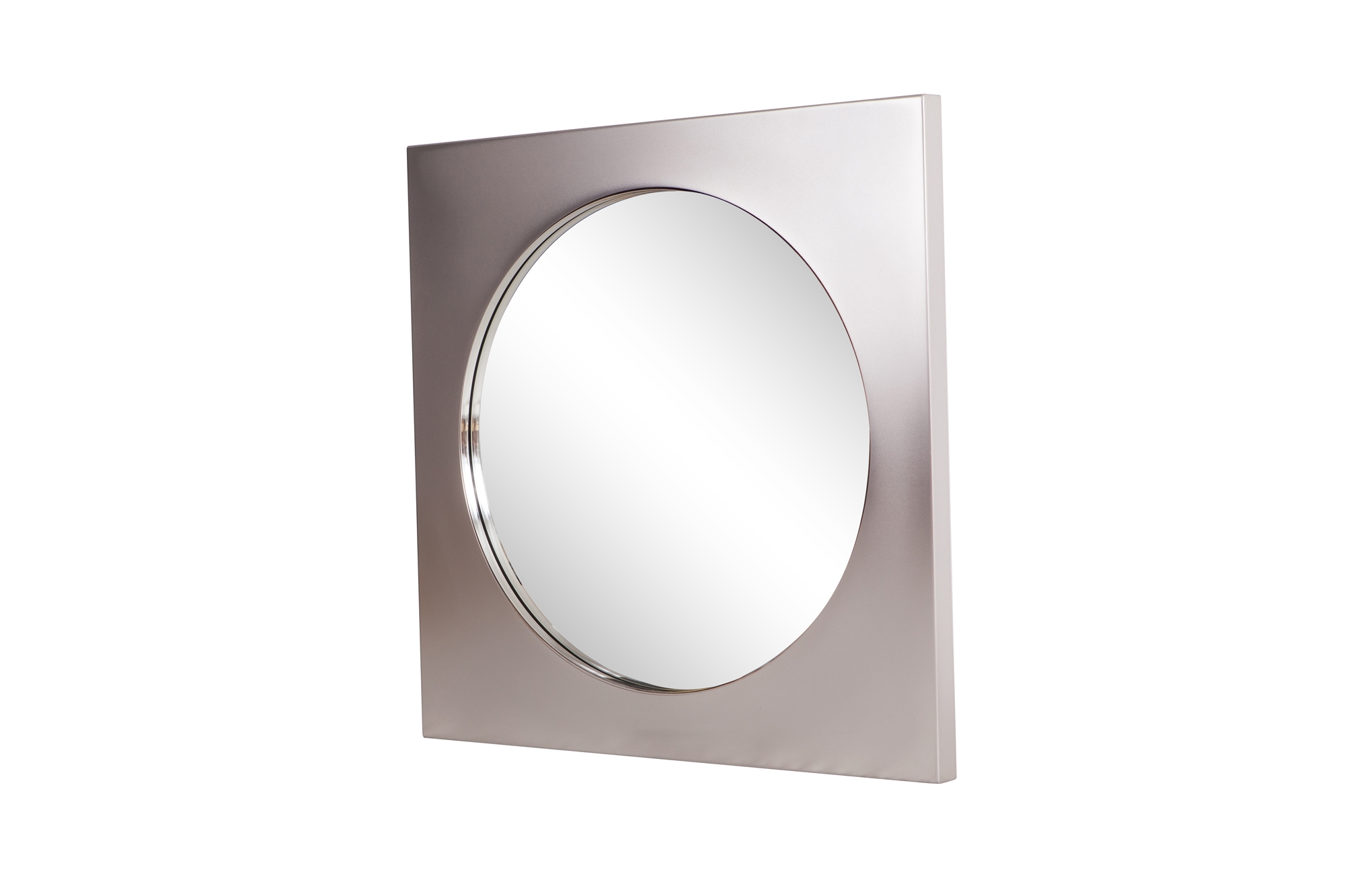 Belgo Chrom Mirror In Brushed Steel - 1980s