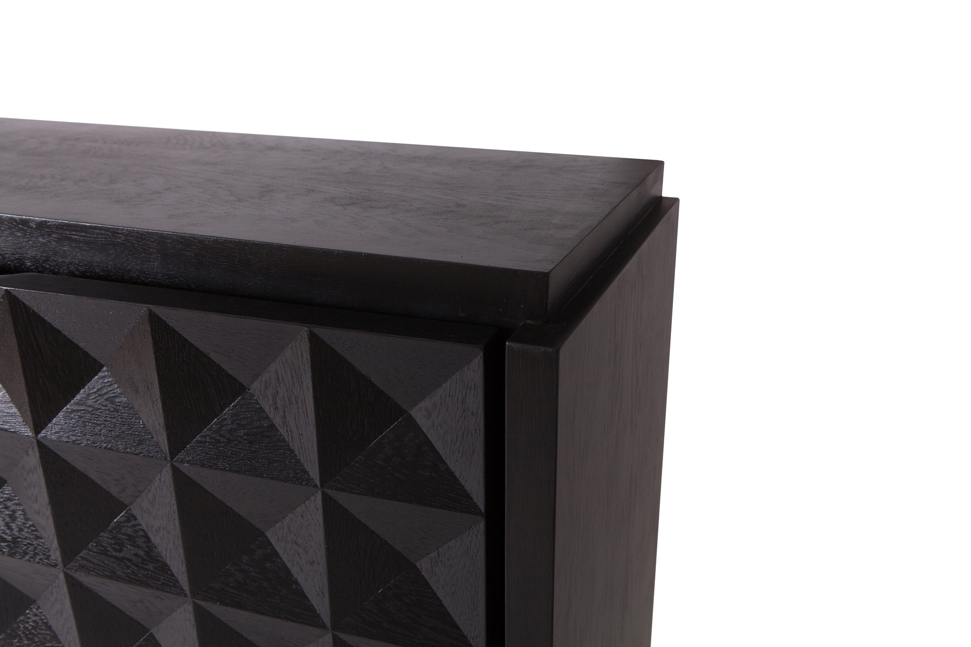 Brutalist Diamond Cabinet in Stained Oak - 1970s