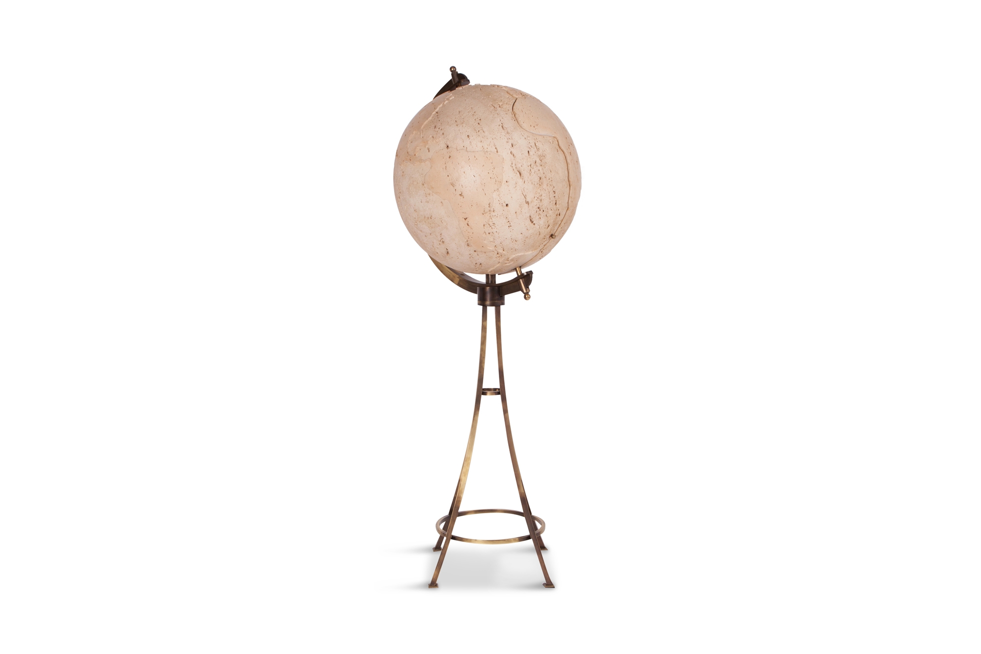 Maison Jansen Brass ‘Moon’ Globe Bar - 1980s