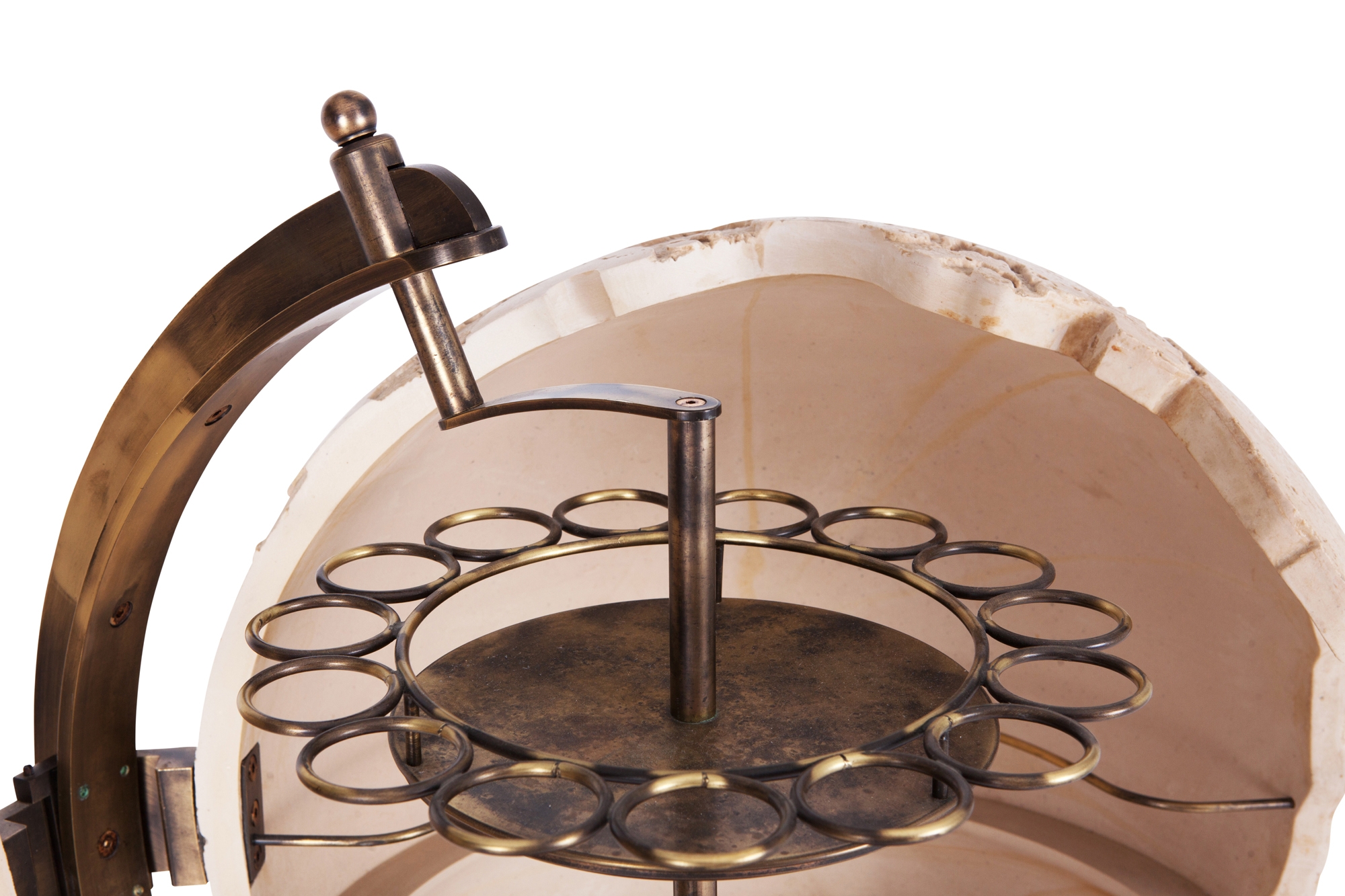 Maison Jansen Brass ‘Moon’ Globe Bar - 1980s