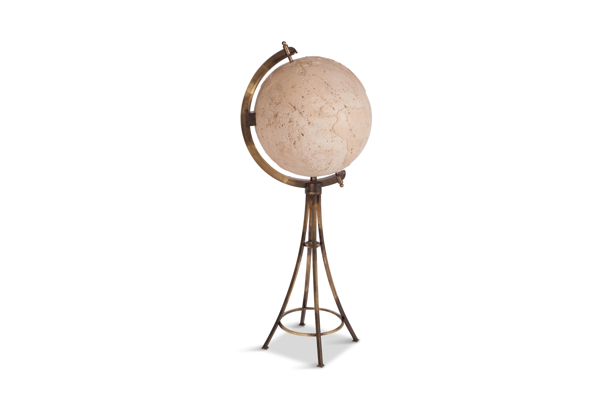 Maison Jansen Brass ‘Moon’ Globe Bar - 1980s