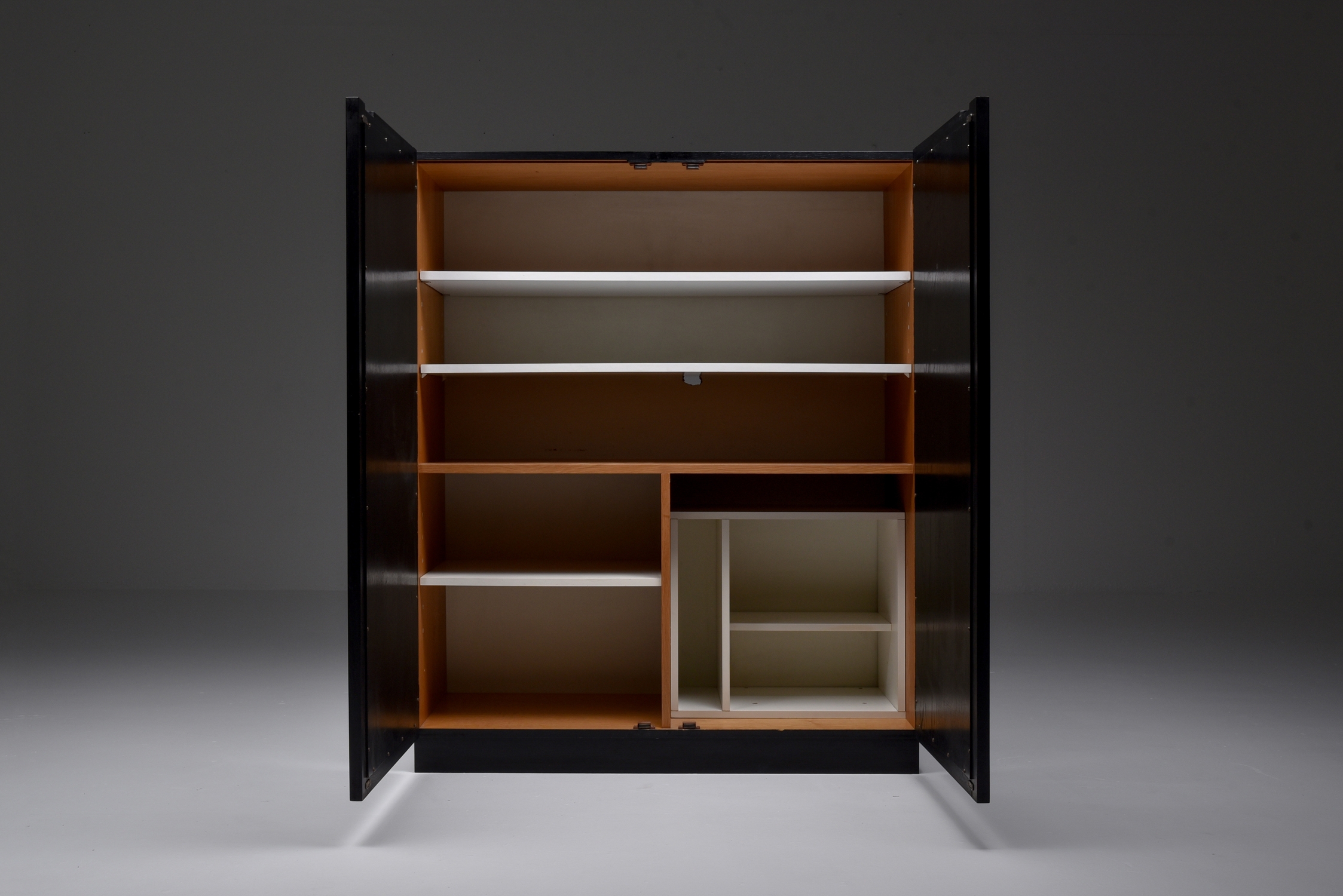 Brutalist Bar in Black Stained Oak - 1970's
