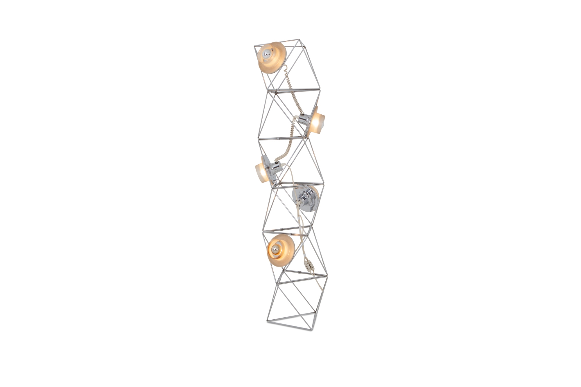 Modular Space Age Floor Lamp Poliedra by Felice Ragazzo for Guzzini - 1970