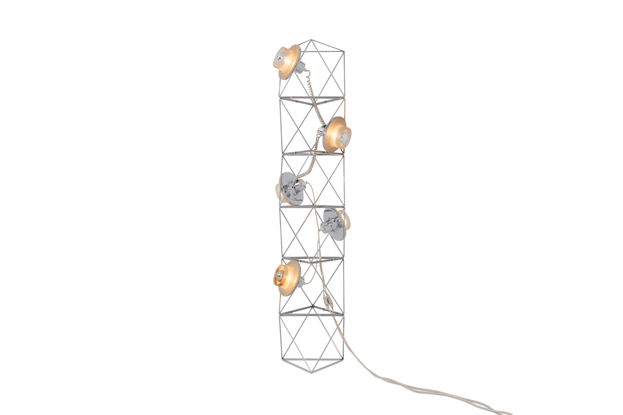 Modular Space Age Floor Lamp Poliedra by Felice Ragazzo for Guzzini - 1970