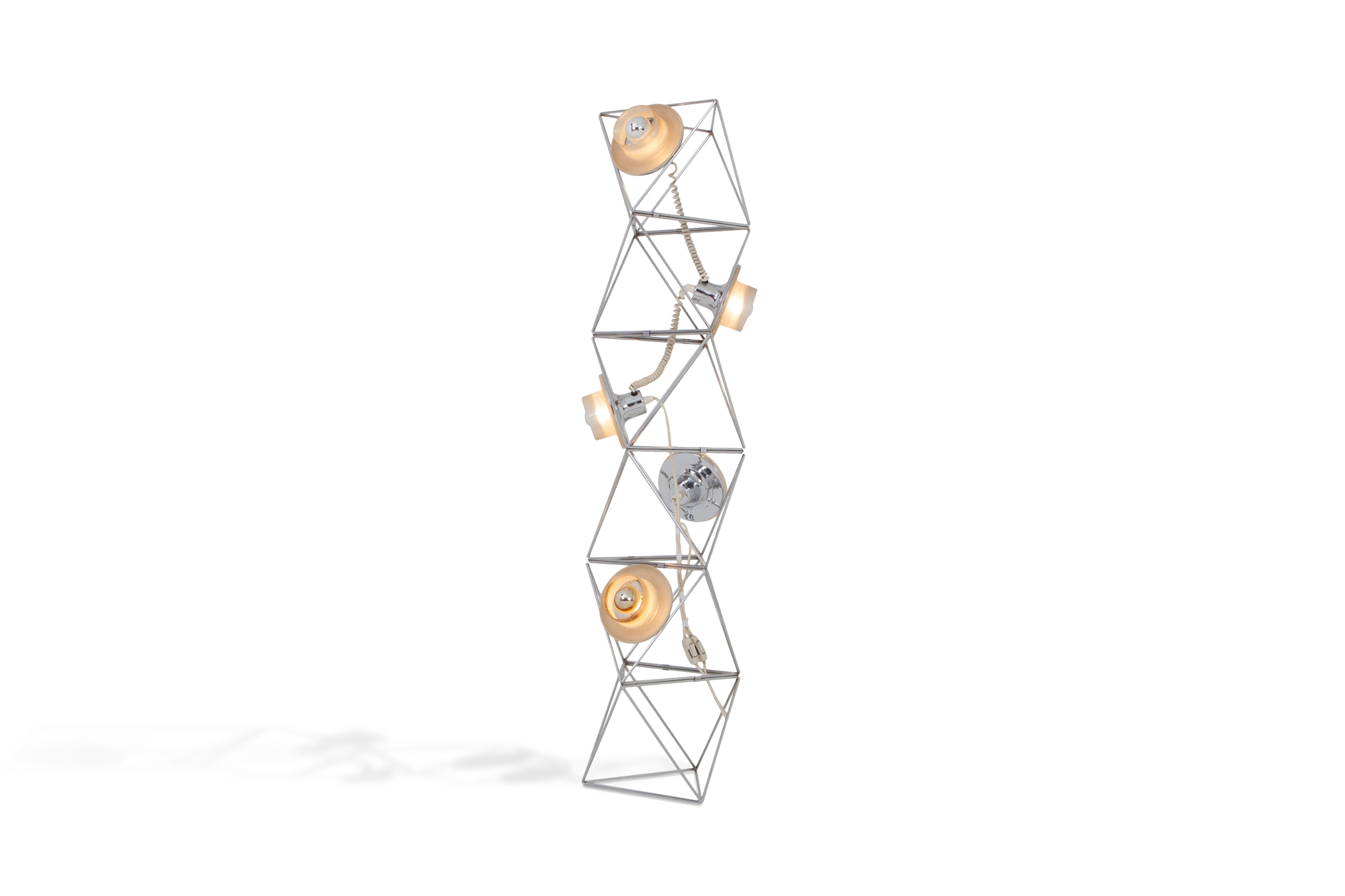 Modular Space Age Floor Lamp Poliedra by Felice Ragazzo for Guzzini - 1970