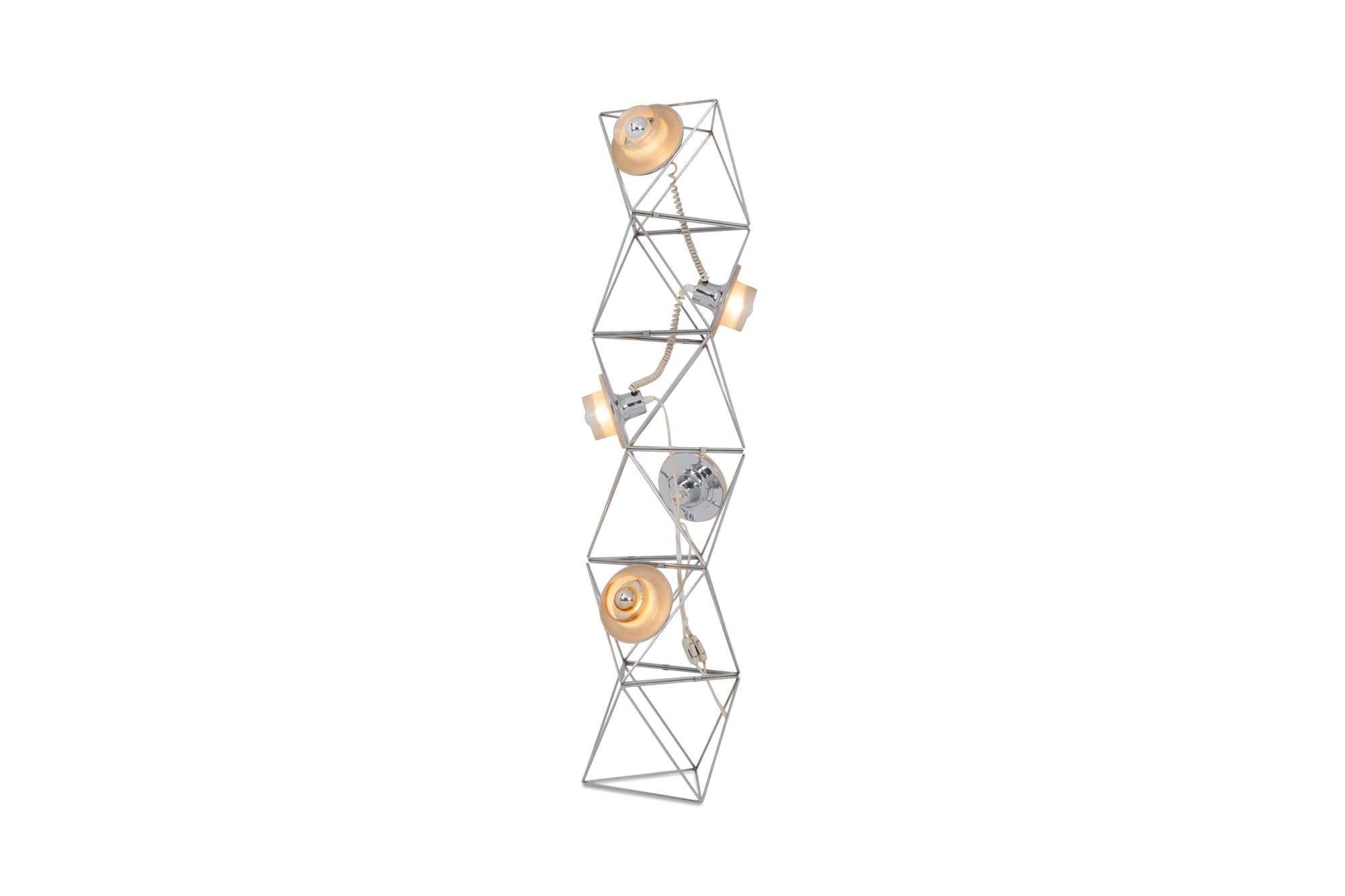 Modular Space Age Floor Lamp Poliedra by Felice Ragazzo for Guzzini - 1970