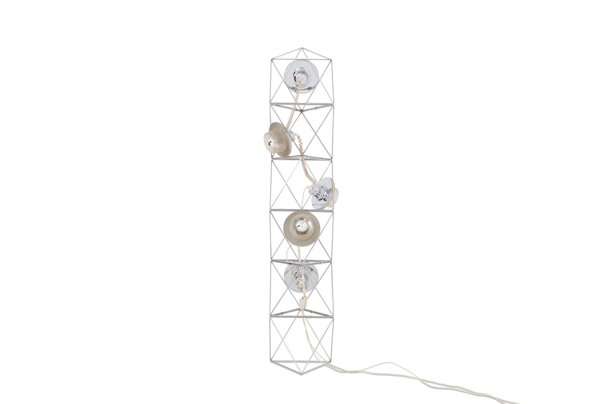 Modular Space Age Floor Lamp Poliedra by Felice Ragazzo for Guzzini - 1970
