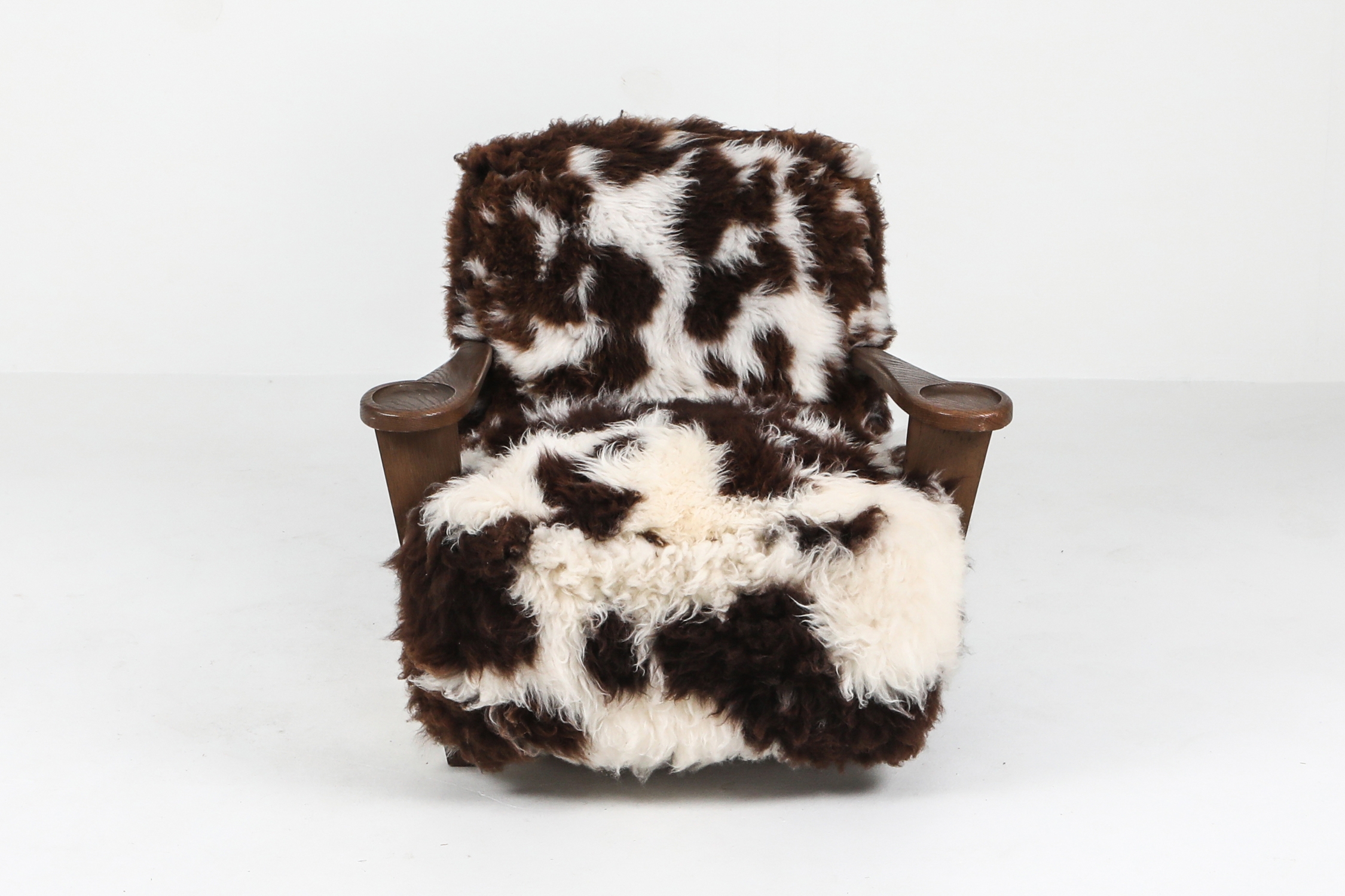 De Coene lounge chair in sheep wool - 1950's
