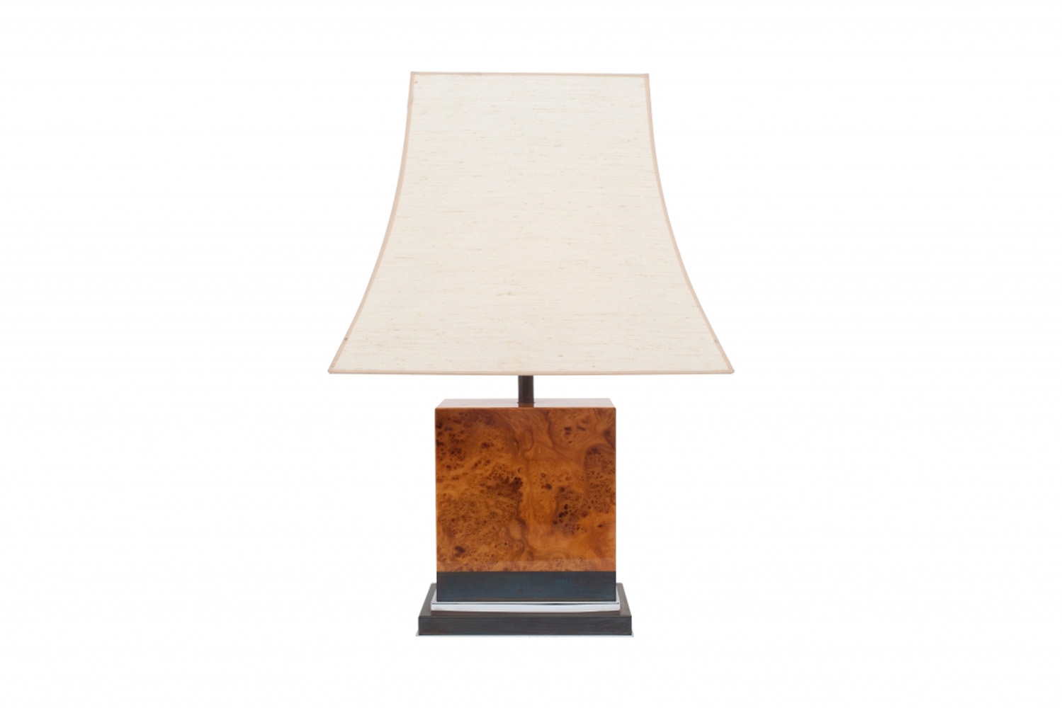 Pair Of Burl Lamps, Jean Claude Mahey - 1970s