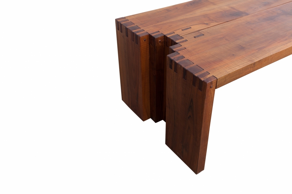 Large Italian Wooden Console Tables, Giuseppe Rivadossi - 1970s