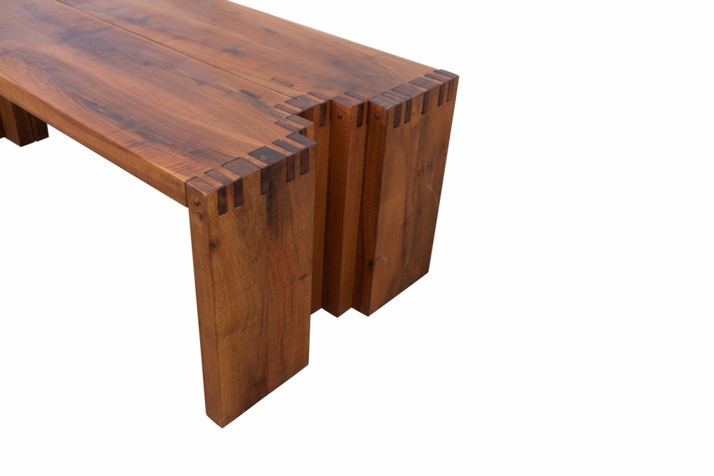 Large Italian Wooden Console Tables, Giuseppe Rivadossi - 1970s