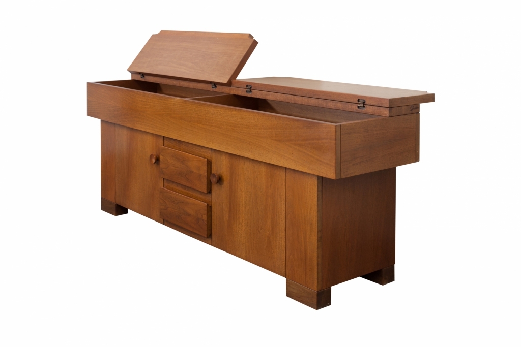 Italian Wallnut Credenza Torbecchia, Giovanni Michelucci - 1960s