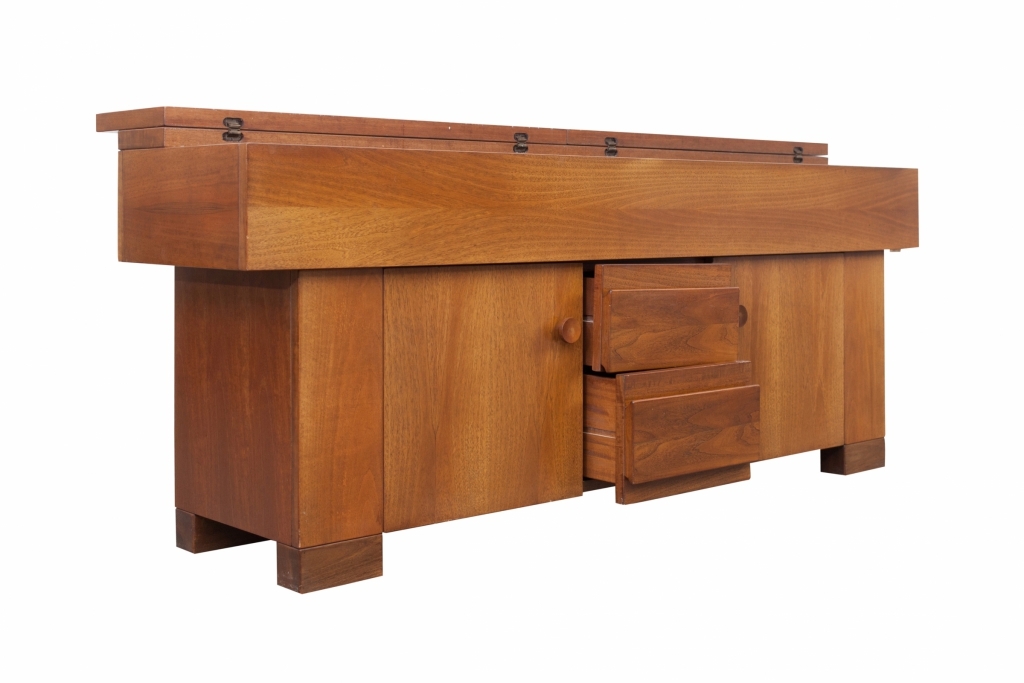 Italian Wallnut Credenza Torbecchia, Giovanni Michelucci - 1960s