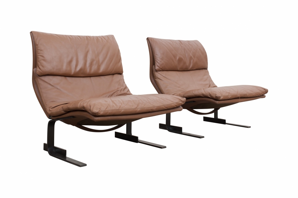 Saporiti Onda Wave Lounge chairs by Giovanni Offredi - 1970s