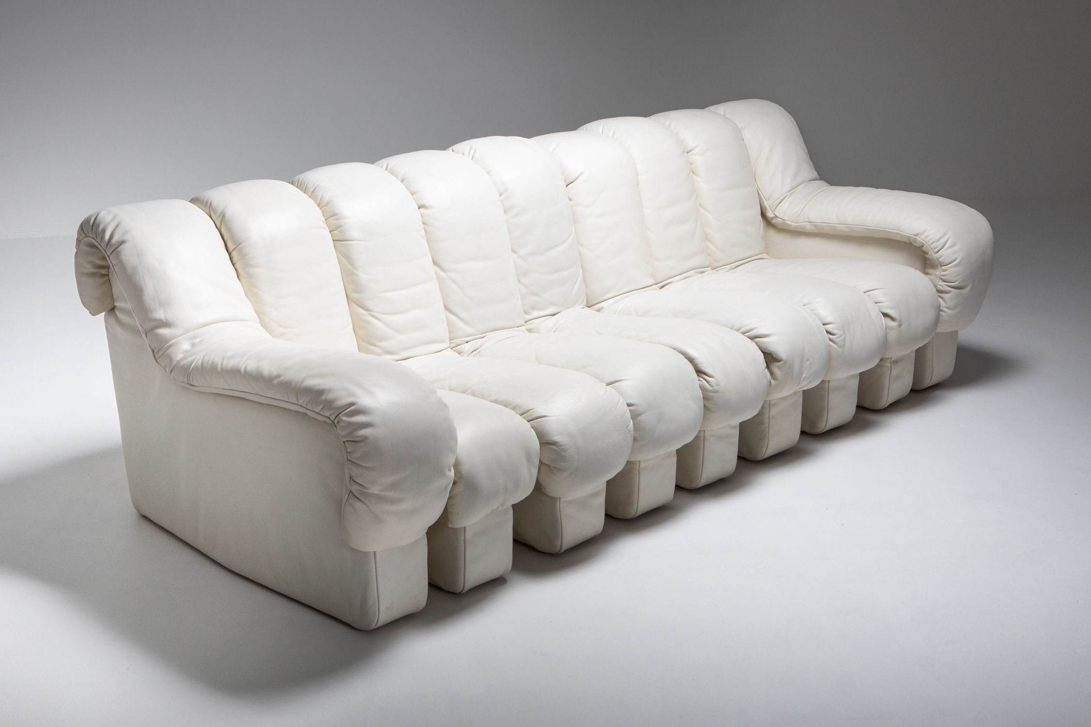 De Sede DS-600 Sectional Sofa in White Leather - 1970's