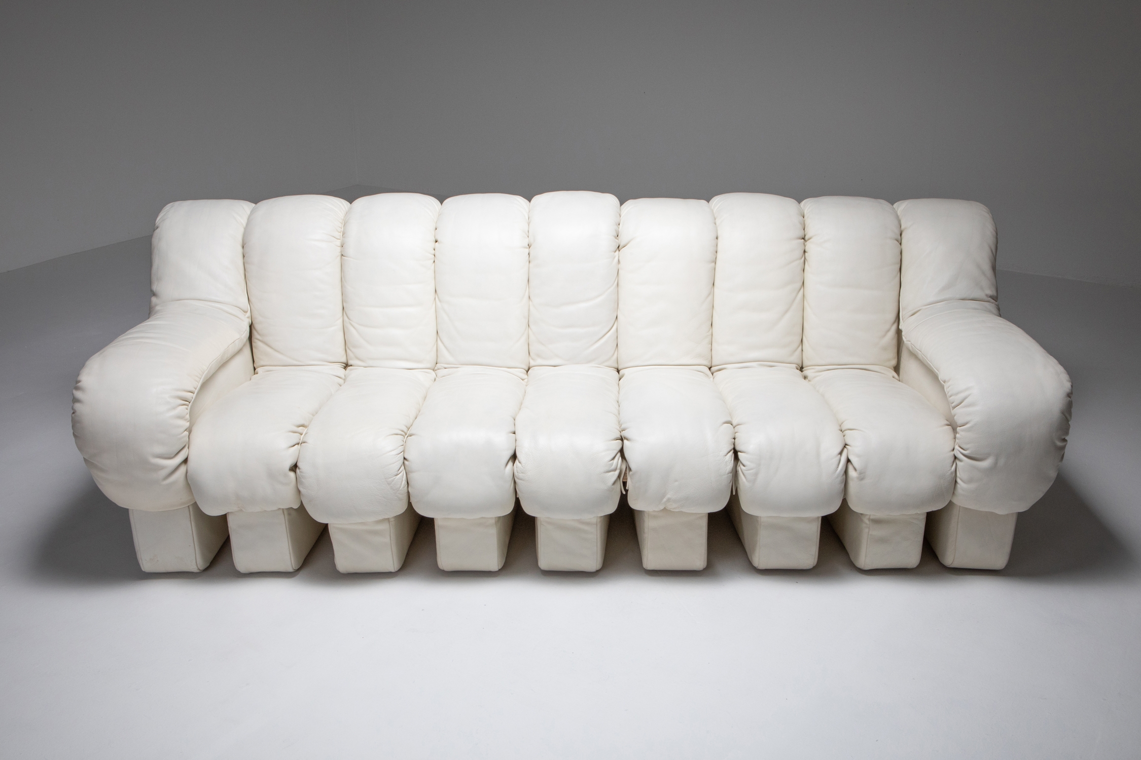 De Sede DS-600 Sectional Sofa in White Leather - 1970's