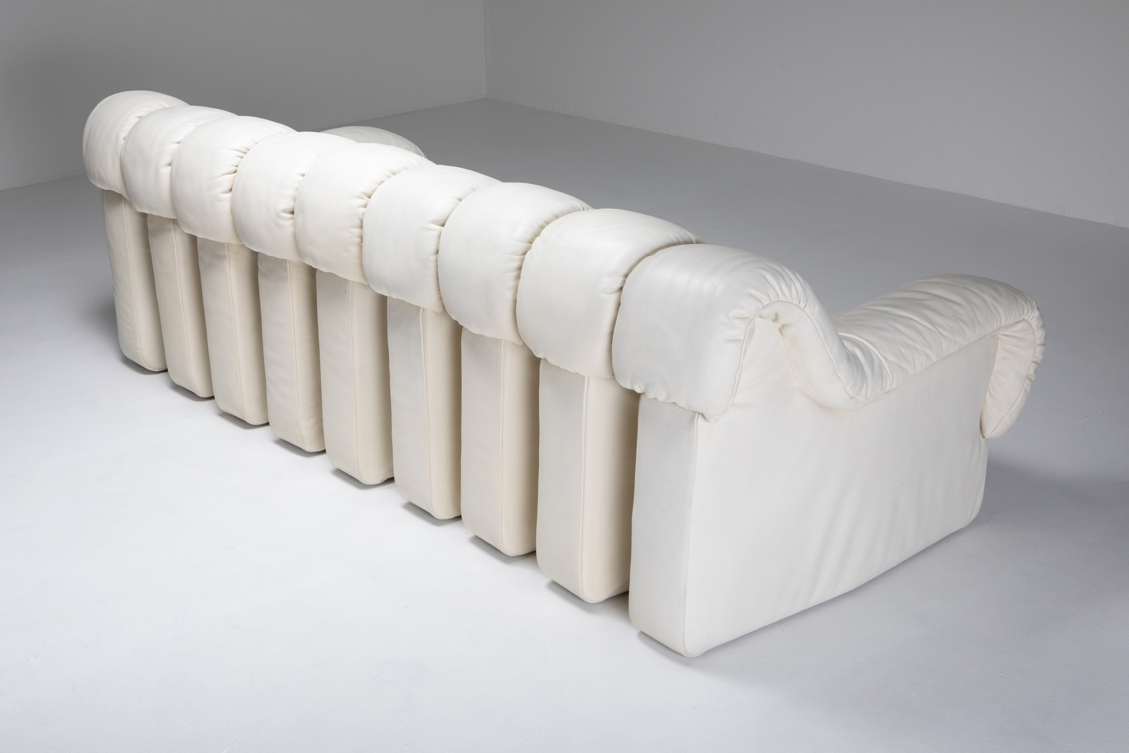 De Sede DS-600 Sectional Sofa in White Leather - 1970's