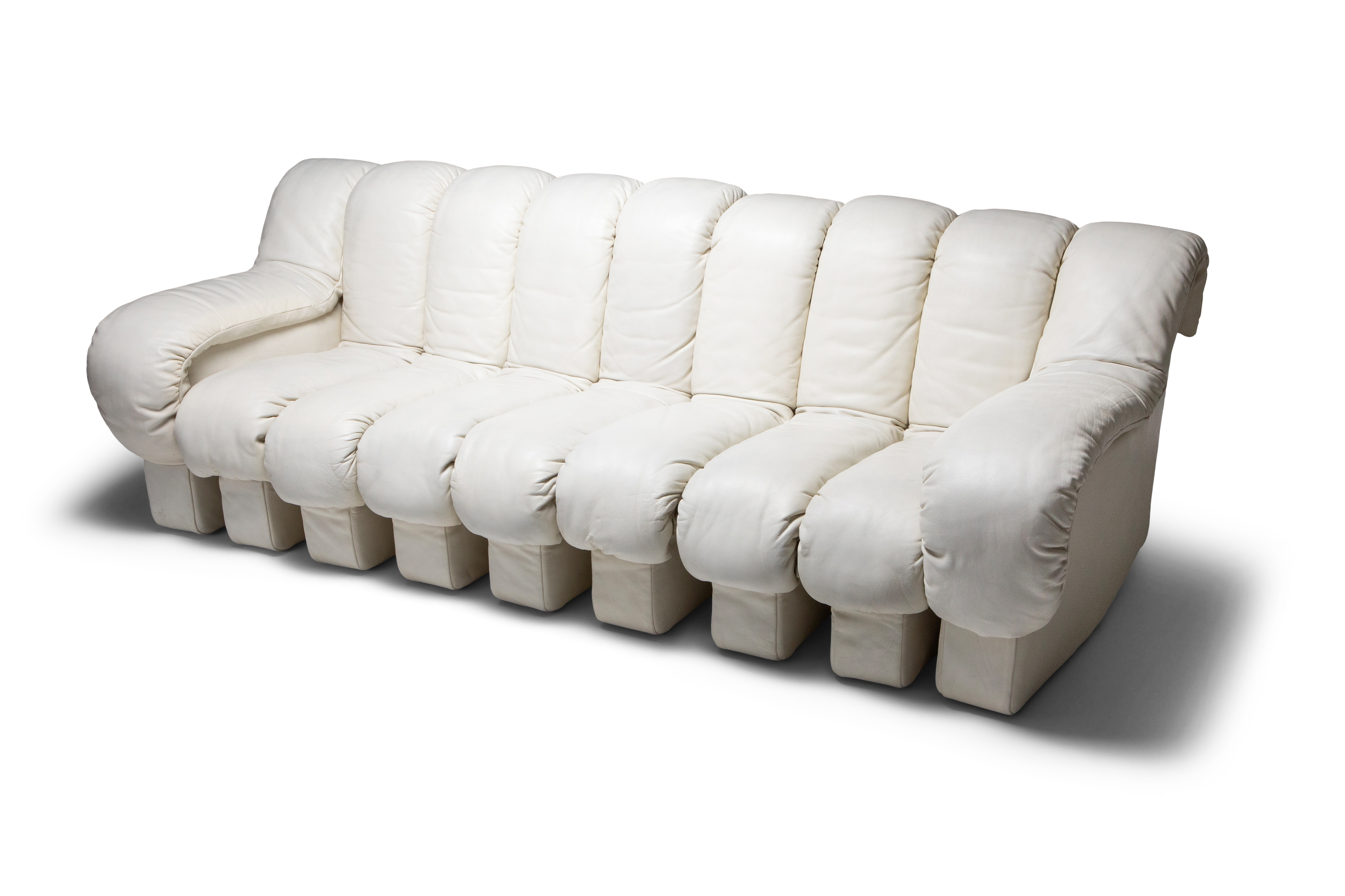 De Sede DS-600 Sectional Sofa in White Leather - 1970's
