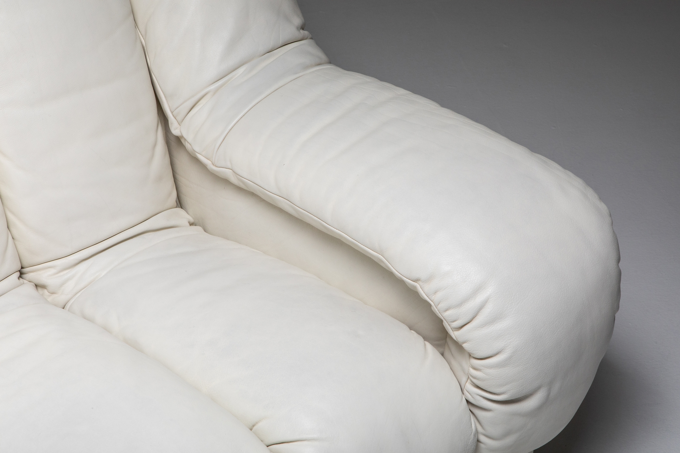 De Sede DS-600 Sectional Sofa in White Leather - 1970's
