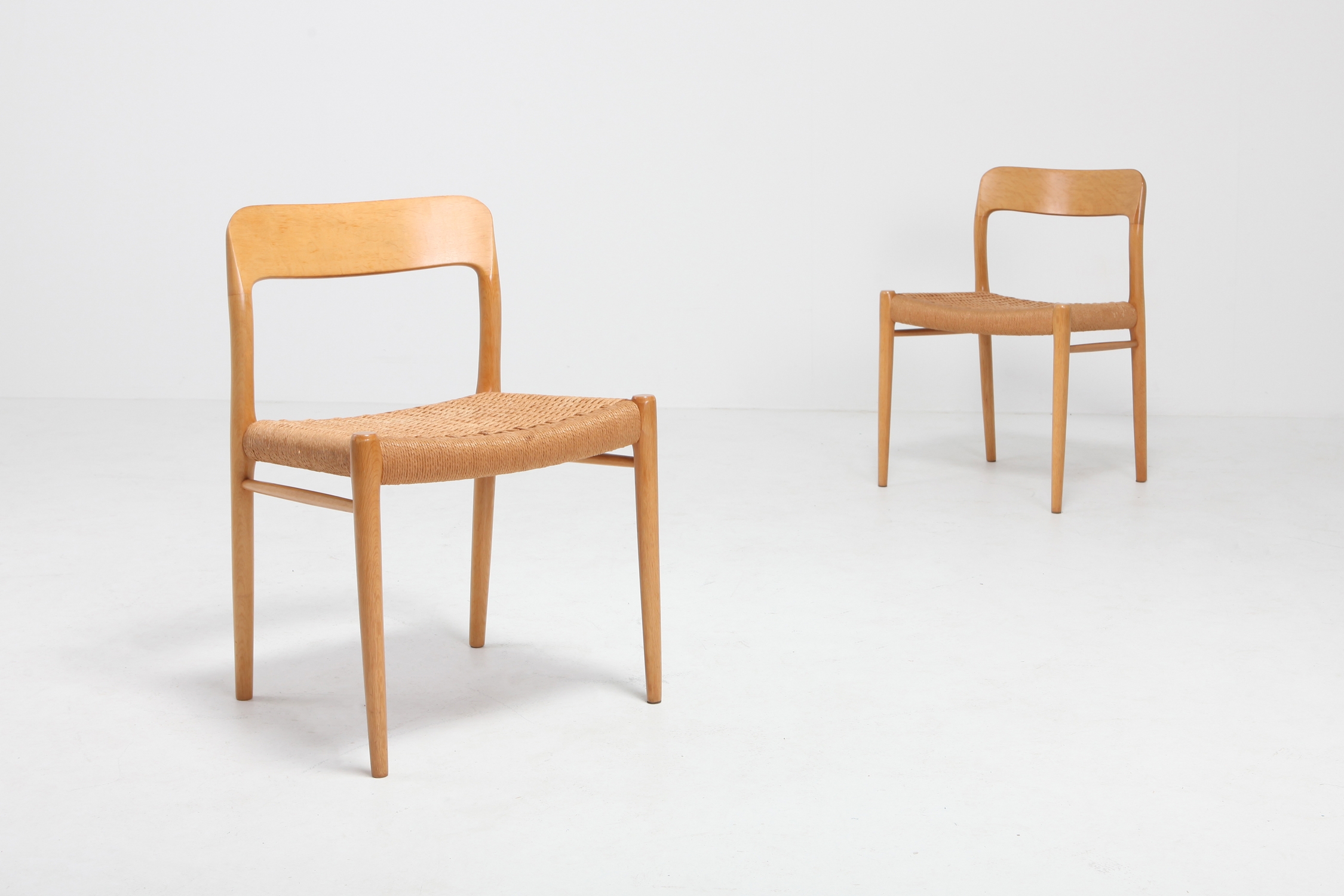 Scandinavian Modern Chairs in Oak by N.O. Möller for J.L. Mollers - 1970s