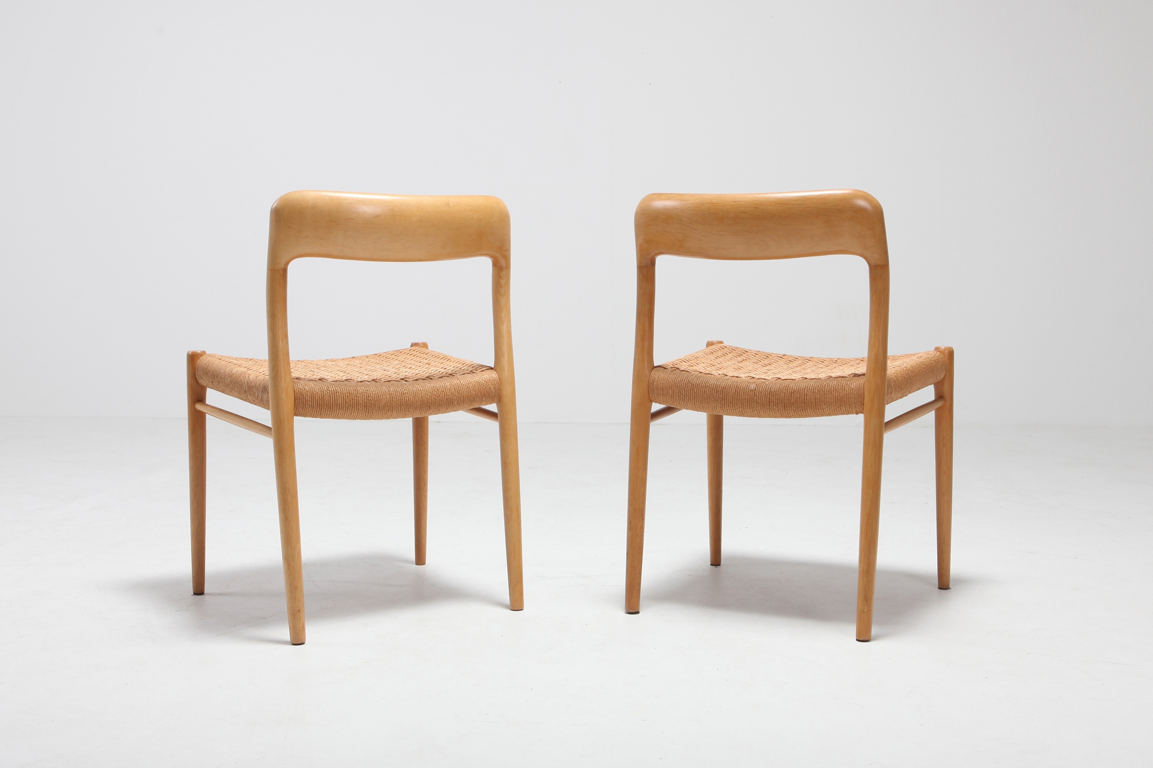 Scandinavian Modern Chairs in Oak by N.O. Möller for J.L. Mollers - 1970s