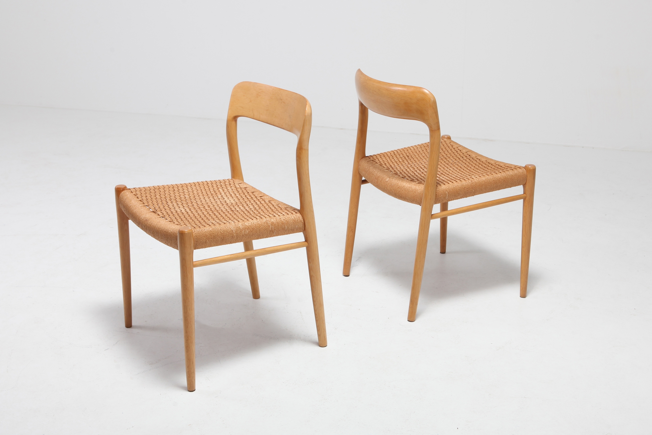 Scandinavian Modern Chairs in Oak by N.O. Möller for J.L. Mollers - 1970s