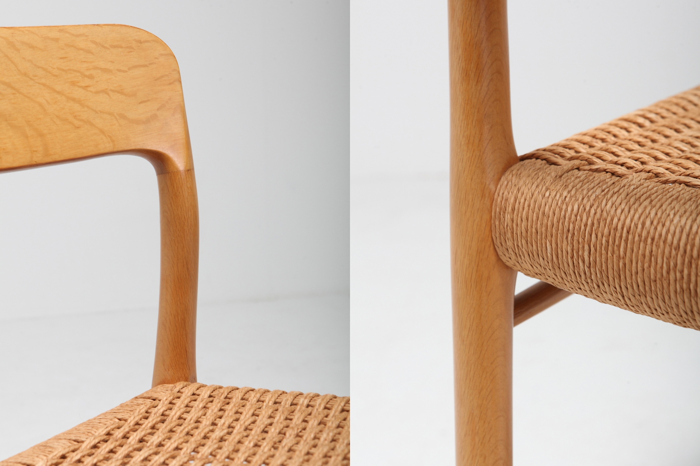 Scandinavian Modern Chairs in Oak by N.O. Möller for J.L. Mollers - 1970s