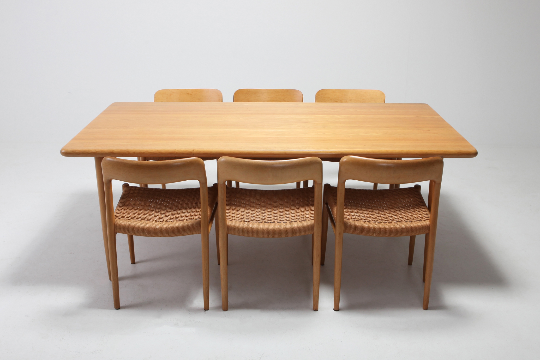 Scandinavian Modern Dining Set in Oak by N.0. Möller for J.L. Moller - 1970s
