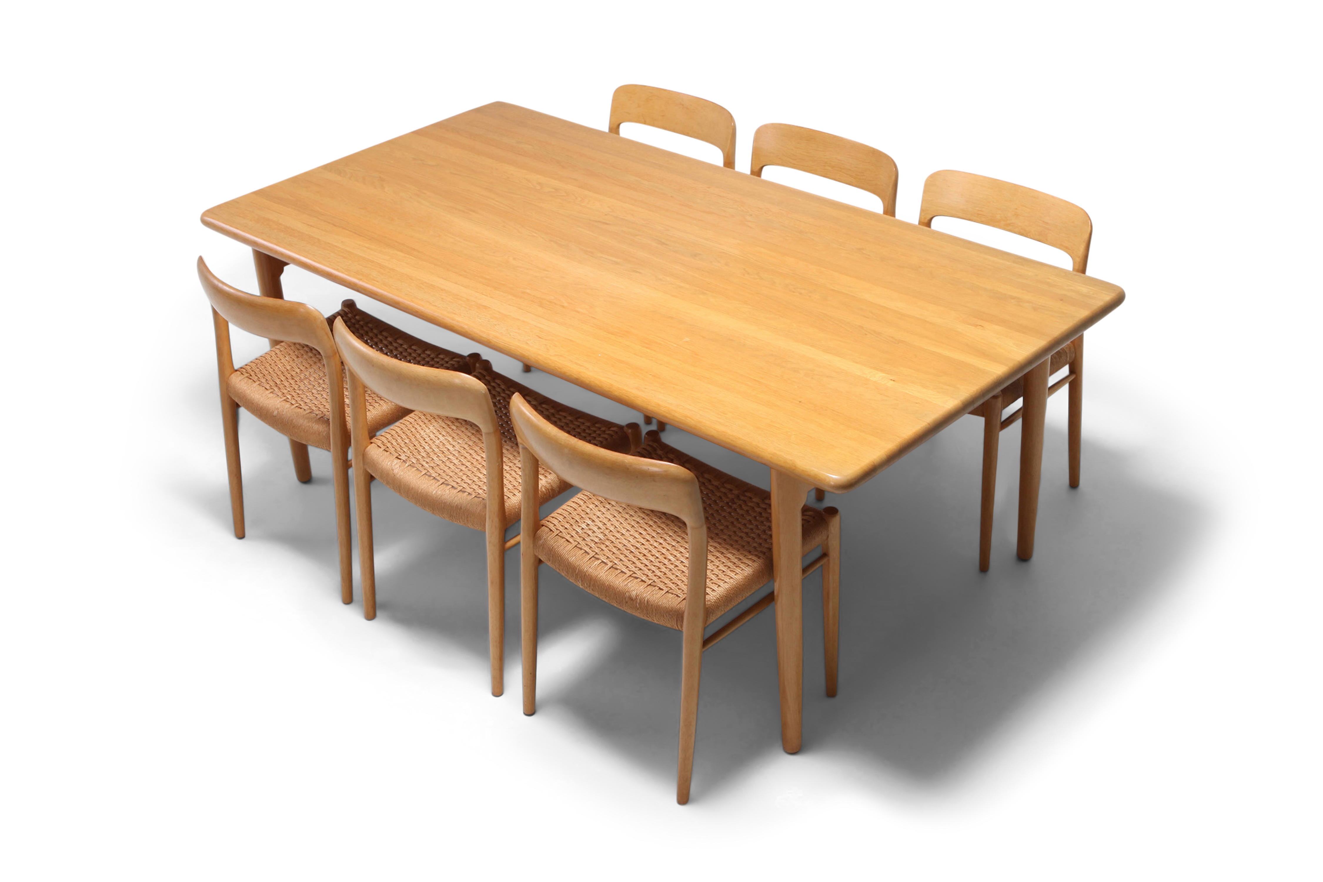 Scandinavian Modern Dining Set in Oak by N.0. Möller for J.L. Moller - 1970s