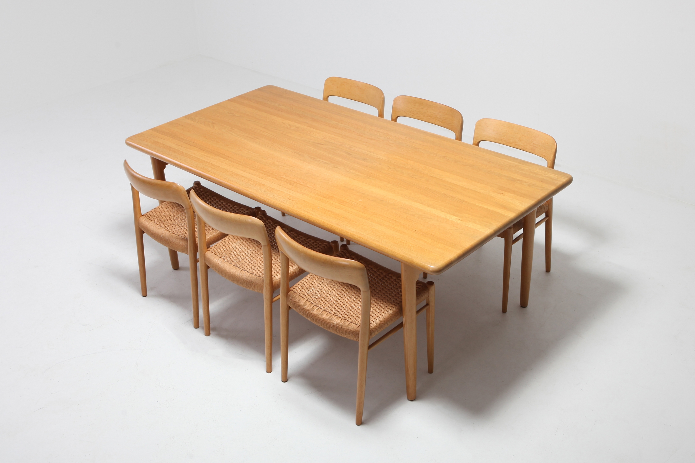 Scandinavian Modern Dining Set in Oak by N.0. Möller for J.L. Moller - 1970s