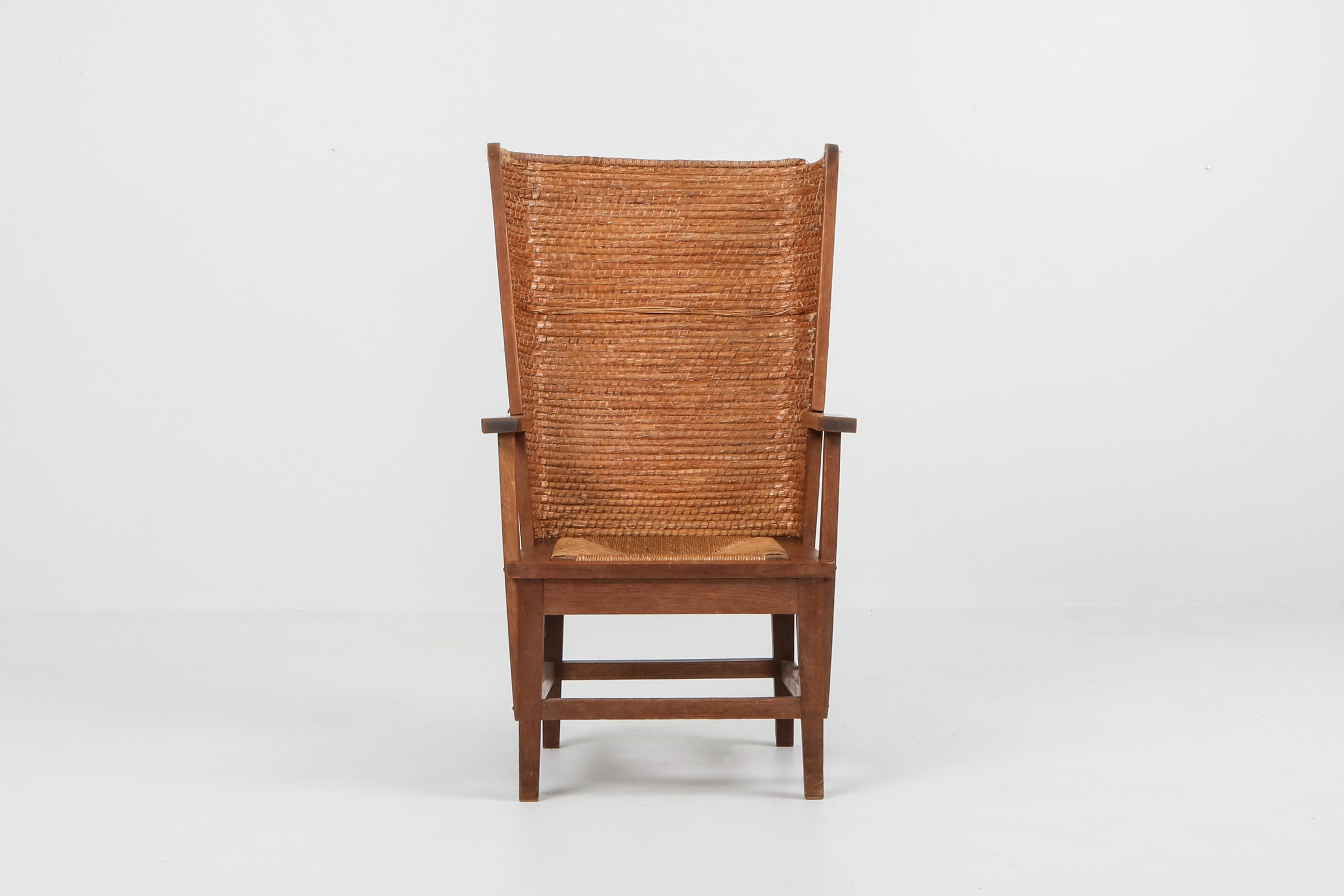 Oak Framed Orkney Chair with Cord - 1940s