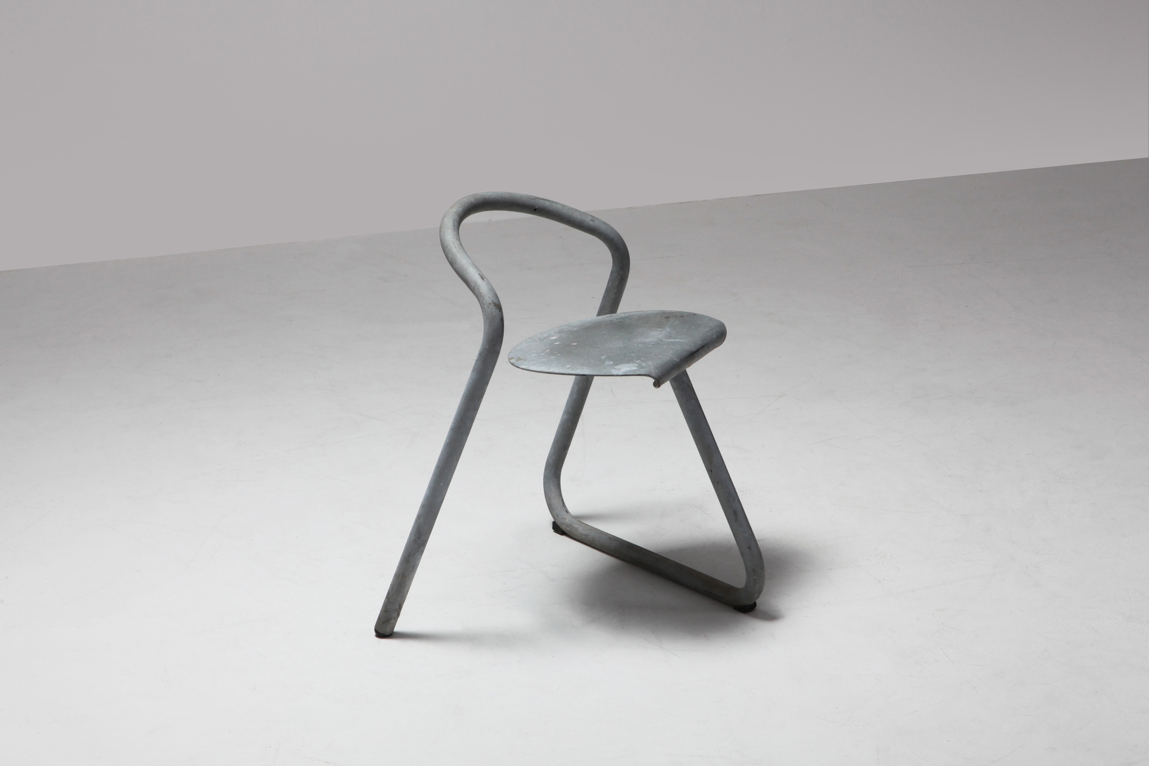 Danish Stackable Chairs in Galvanized Steel by Erik Magnussen - 1989