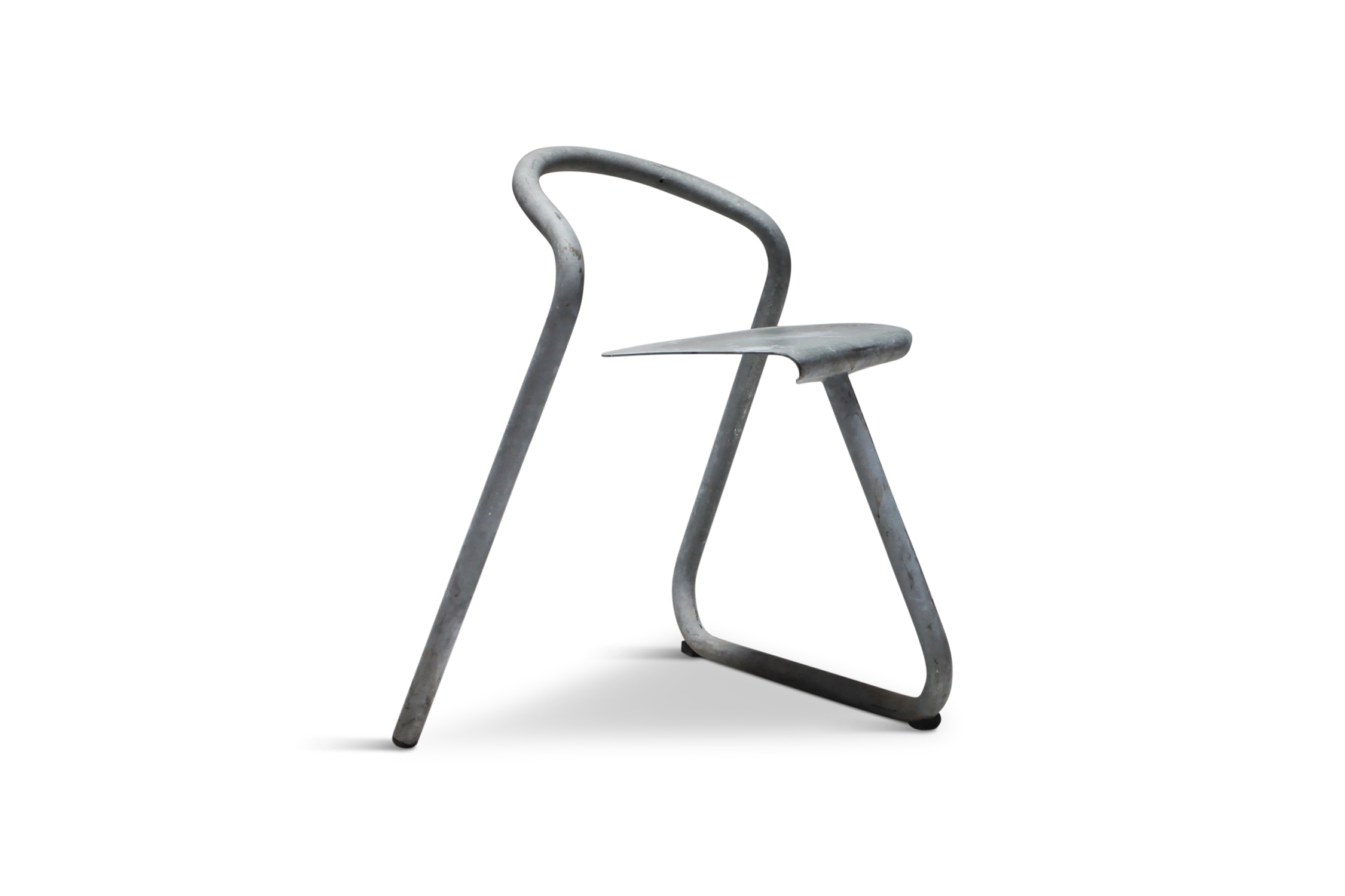 Danish Stackable Chairs in Galvanized Steel by Erik Magnussen - 1989
