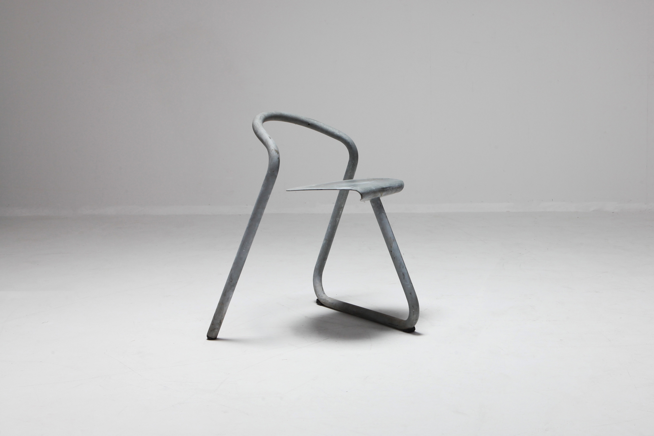 Danish Stackable Chairs in Galvanized Steel by Erik Magnussen - 1989
