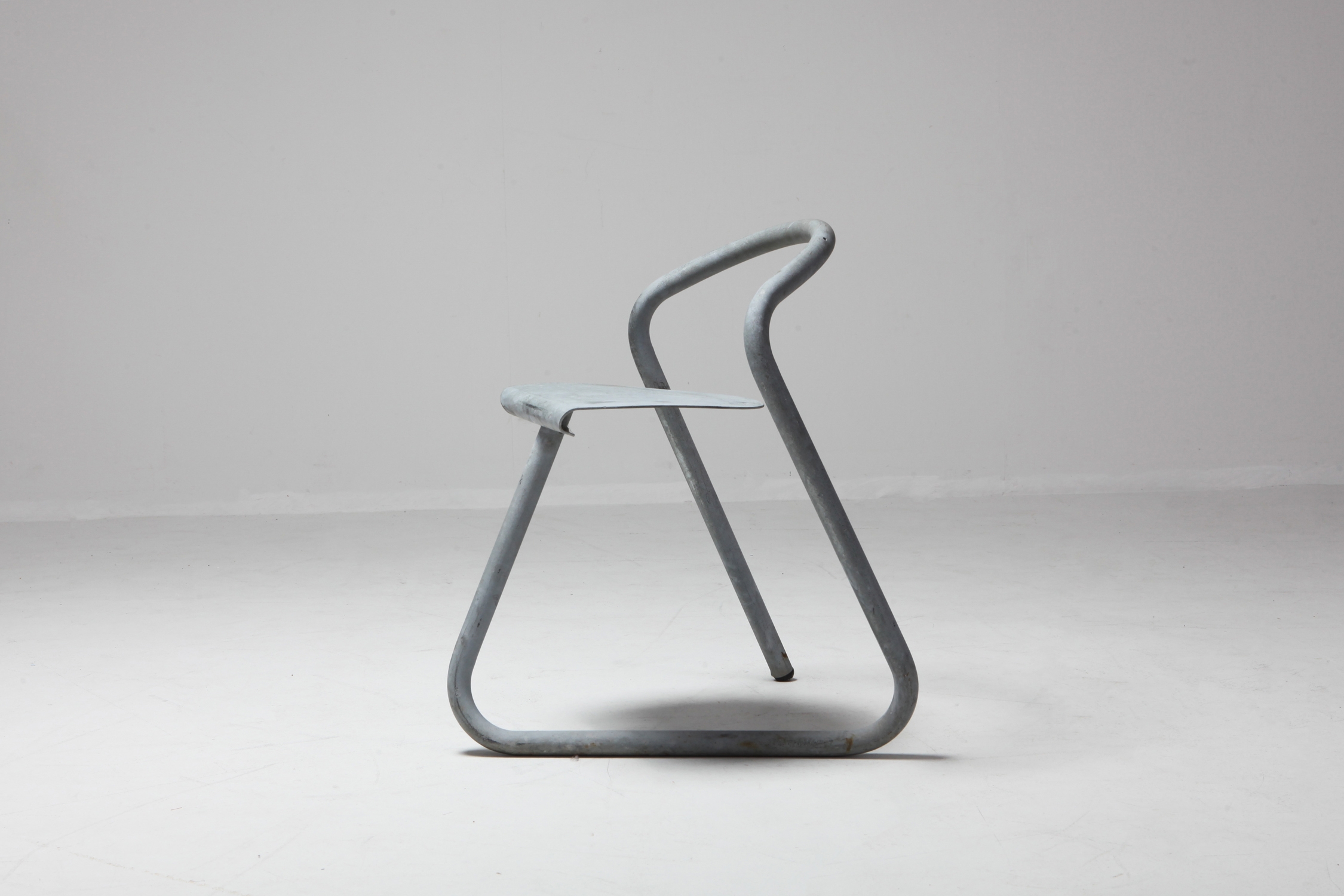 Danish Stackable Chairs in Galvanized Steel by Erik Magnussen - 1989