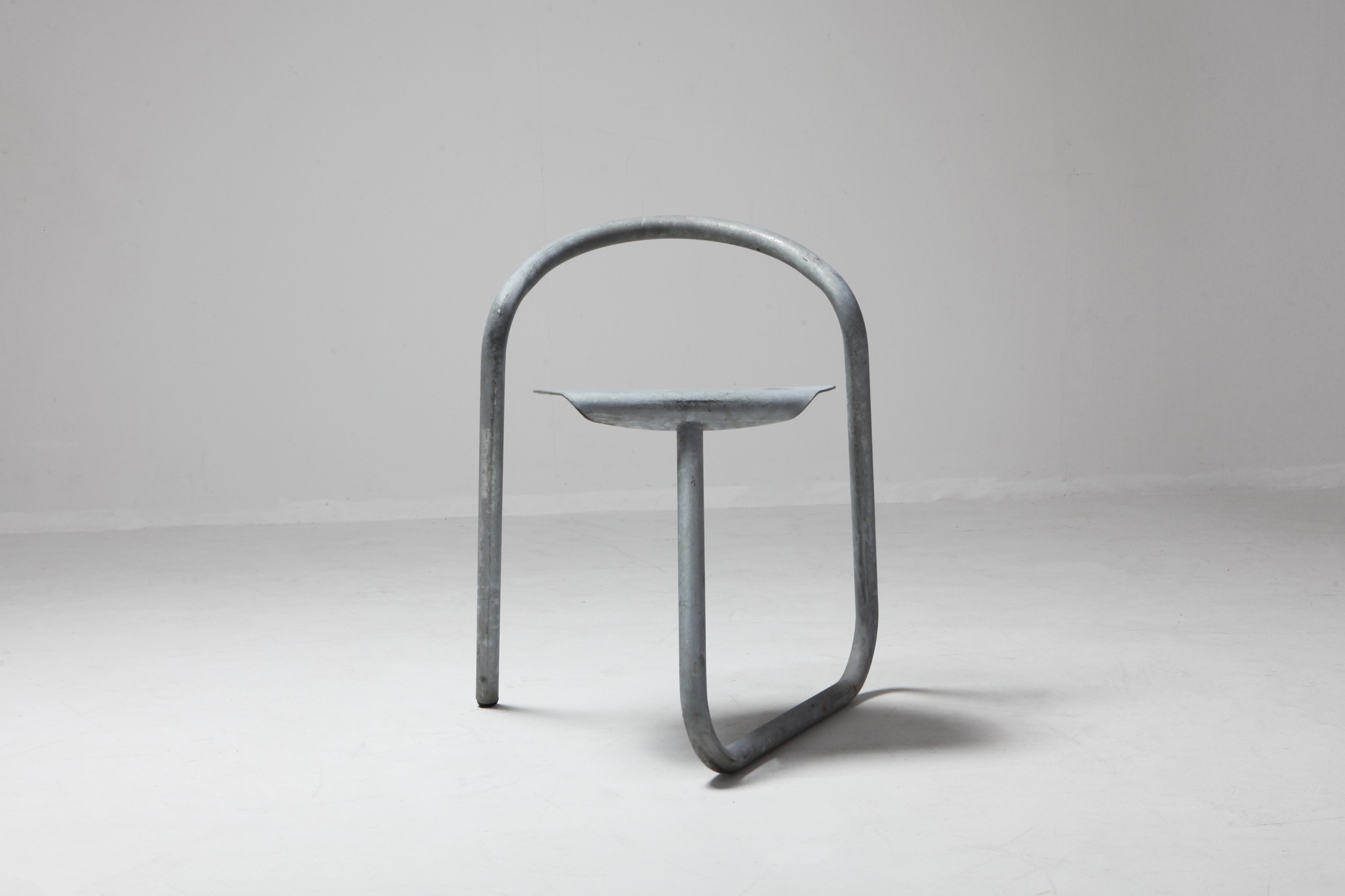 Danish Stackable Chairs in Galvanized Steel by Erik Magnussen - 1989